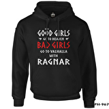 Vikings - Valhalla Siyah Erkek Fermuarsız Kapşonlu