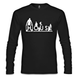 House - Thing is Siyah Erkek Sweatshirt