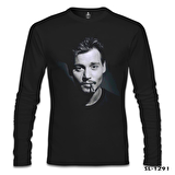 Johnny Depp Siyah Erkek Sweatshirt