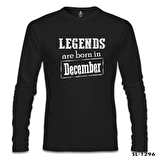 Burç - Born in December Vintage Siyah Erkek Sweatshirt