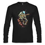 Notes in Space Siyah Erkek Sweatshirt