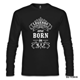 Burç - Born in May Legends Siyah Erkek Sweatshirt