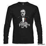 The Godfather - The Cat Siyah Erkek Sweatshirt