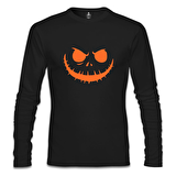 HalloWeen - Face Siyah Erkek Sweatshirt