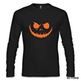 HalloWeen - Face Siyah Erkek Sweatshirt