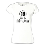 Aged to Perfection - 18 Beyaz Bayan Tshirt