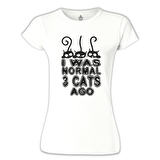 Normal 3 Cats Ago Beyaz Bayan Tshirt