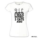 Normal 3 Cats Ago Beyaz Bayan Tshirt