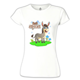 Aile - Eşek Sıpası Beyaz Bayan Tshirt
