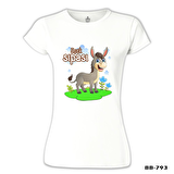 Aile - Eşek Sıpası Beyaz Bayan Tshirt
