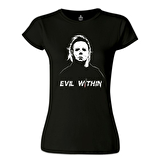 Halloween - Myers Siyah Bayan Tshirt