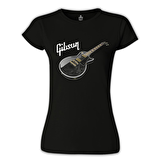 Gitar - Gibson 1 Siyah Bayan Tshirt