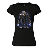 Skyrim - Dragonborn Siyah Bayan Tshirt