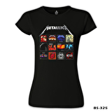 Metallica - Album Covers Siyah Bayan Tshirt
