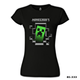 Minecraft Siyah Bayan Tshirt