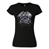 Queen Logo Siyah Bayan Tshirt