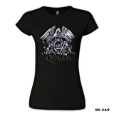 Queen Logo Siyah Bayan Tshirt