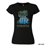 Supernatural - Impala Siyah Bayan Tshirt