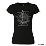 Supernatural - Saving People Siyah Bayan Tshirt