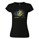 Flash vs Arrow Siyah Bayan Tshirt
