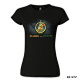 Flash vs Arrow Siyah Bayan Tshirt