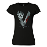 Vikings Siyah Bayan Tshirt