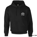 Kings Born in October - Logo Siyah Erkek Fermuarsız Kapşonlu