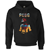 PUBG - Red Storm Siyah Erkek Fermuarsız Kapşonlu