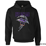Fortnite - A l'air Siyah Erkek Fermuarsız Kapşonlu