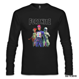Fortnite - Maps Siyah Erkek Sweatshirt