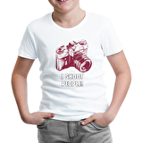 I Shoot People Beyaz Çocuk Tshirt
