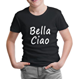 Casa de Papel - Bella Ciao Siyah Çocuk Tshirt