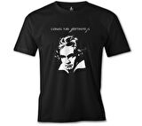 Ludwig van Beethoven Siyah Erkek Tshirt
