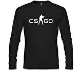 Counter Strike - CS Logo Siyah Erkek Sweatshirt