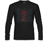 Pink Floyd - The Wall on The Wall Siyah Erkek Sweatshirt