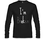 I'm brOKen Siyah Erkek Sweatshirt