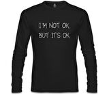 Not OK But OK Siyah Erkek Sweatshirt