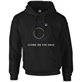 PUBG - Living on the Edge Siyah Erkek Fermuarsız Kapşonlu