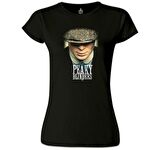 Peaky Blinders - Button Siyah Bayan Tshirt