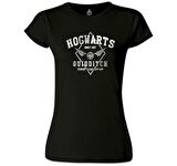 Hogwards - Quidditch Siyah Bayan Tshirt