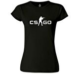 Counter Strike - CS Logo Siyah Bayan Tshirt