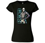 Fortnite - Skull Trooper Siyah Bayan Tshirt