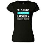 Winners Find a Way Siyah Bayan Tshirt