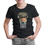 Peaky Blinders - Button Siyah Çocuk Tshirt