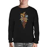 Motosiklet - Heartbeat Siyah Çocuk Sweatshirt