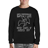 Led Zeppelin - 1977 Siyah Çocuk Sweatshirt