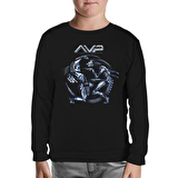 Alien vs Predator Siyah Çocuk Sweatshirt
