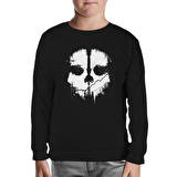 Call of Duty - Skull Siyah Çocuk Sweatshirt