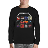 Metallica - Album Covers Siyah Çocuk Sweatshirt