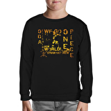 One Piece - Straw Hat Siyah Çocuk Sweatshirt